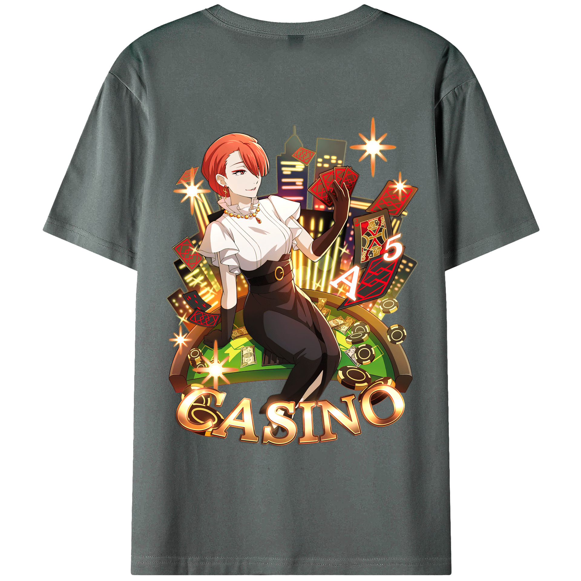 （画像用） 文豪ストレイドッグス Bungo Stray Dogs 綿100％ メンズ半袖Tシャツ（バックプリント） 通気性